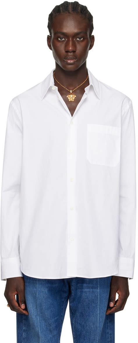 barocco versace shirt|plain white Versace shirt.